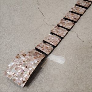 Vintage abalone shell belt xs- medium 34 total length